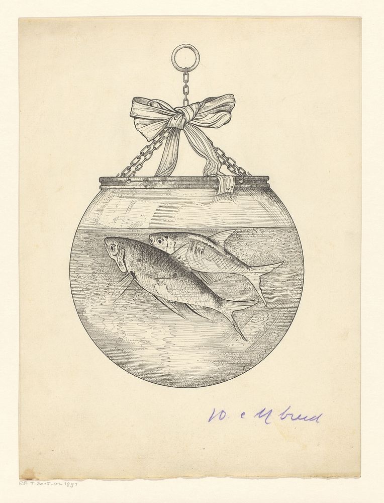Vissen in een kom (1887 - 1916) by Willem Pothast