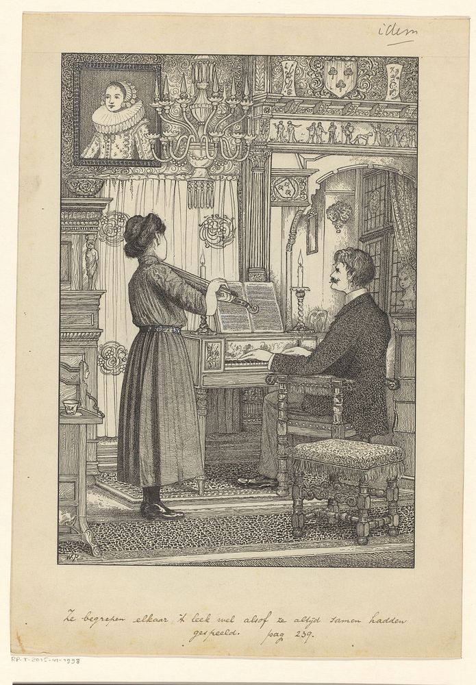 Musicerende man en vrouw (1887 - 1916) by Willem Pothast