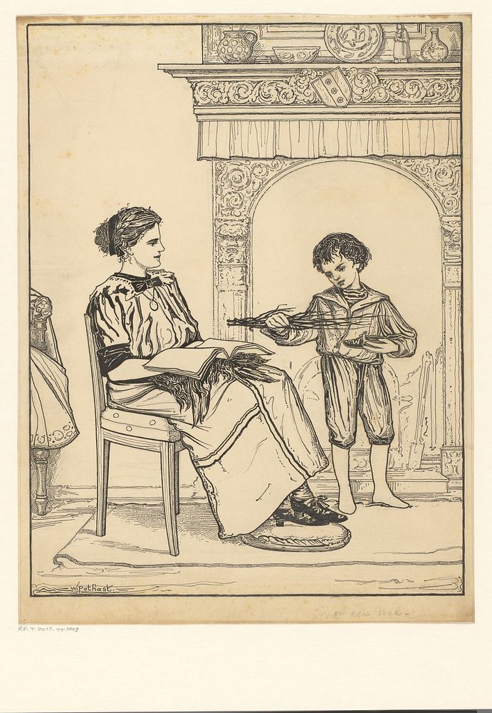 Jongen met schoen en roede (1887 - 1916) by Willem Pothast