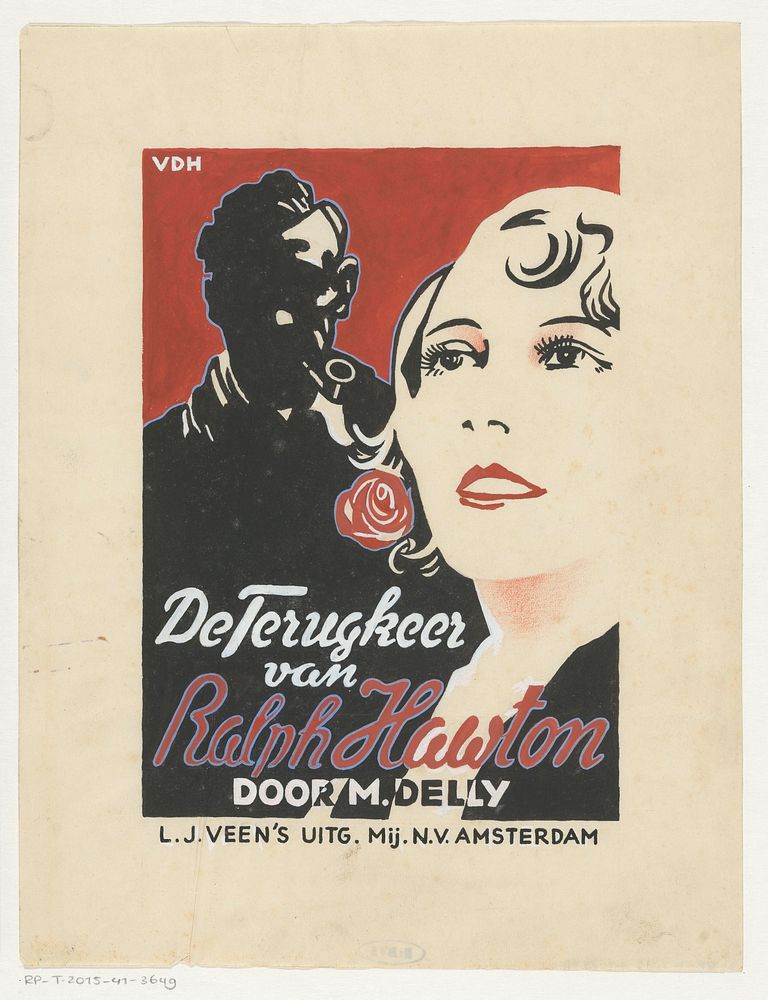 Bandontwerp voor: M. Delly, De terugkeer van Ralph Hawton (La vengeance de Ralph), c. 1933-1941 (c. 1933 - c. 1941)