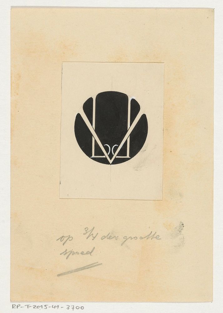 Vignet van Uitgeversmaatschappij L.J. Veen (in or after 1887 - c. 1930) by anonymous