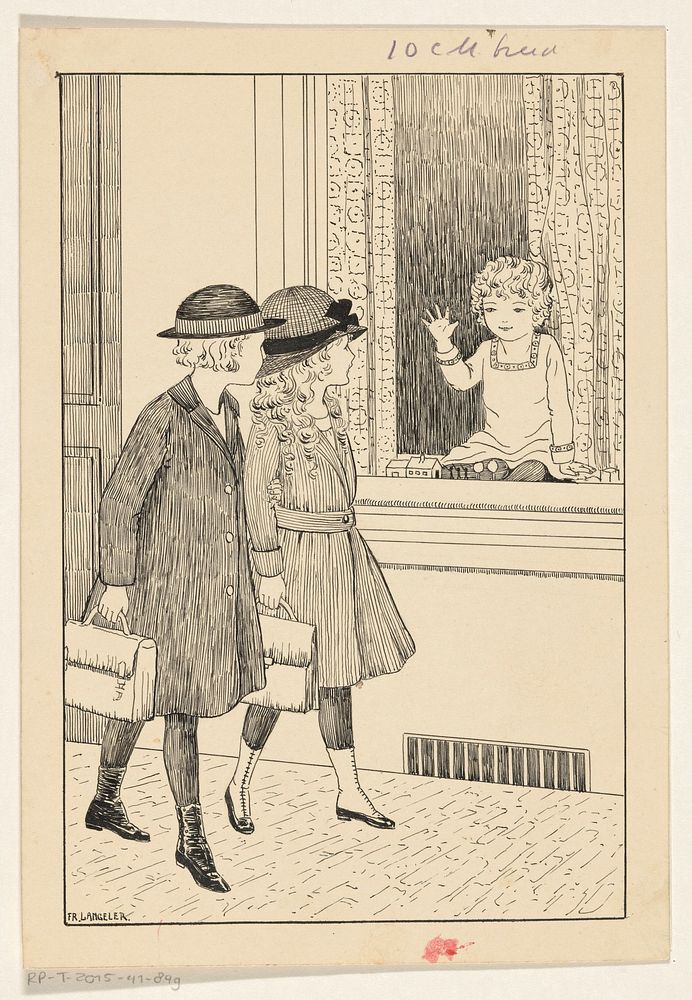 Meisje in een vensterbank (1909 - 1948) by Freddie Langeler