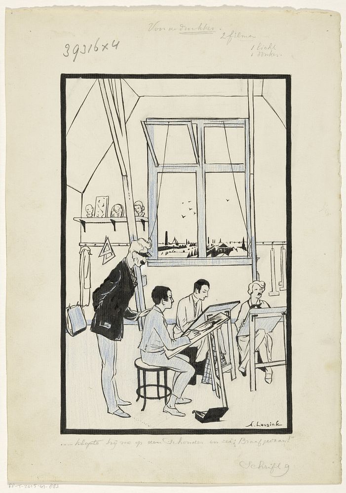 Hein in een tekenles (in or before 1926) by Anny Leusink