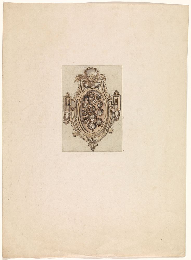 Ovale, rijk versierde lijst (c. 1760 - c. 1780) by anonymous