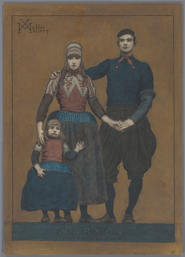 La Sainte Famille, Marken (c. 1889) by Xavier Mellery