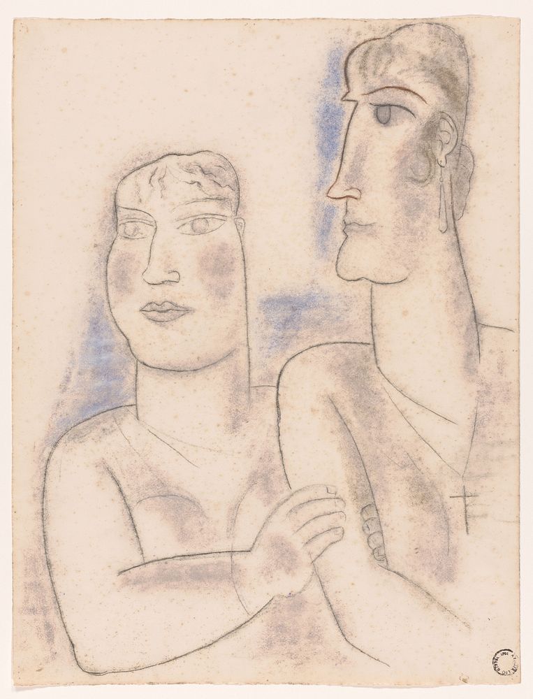 Twee vrouwen (1927) by Leo Gestel
