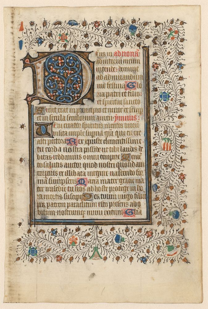 Blad uit een brevier of missaal (c. 1300 - c. 1399) by anonymous and anonymous