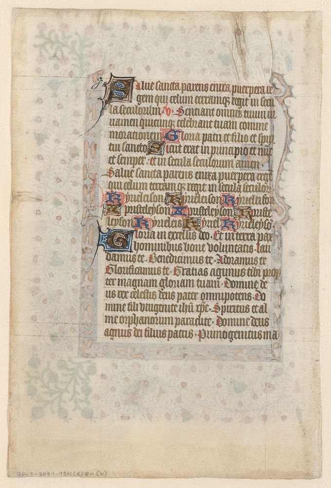 Blad uit een brevier of missaal (c. 1300 - c. 1399) by anonymous and anonymous