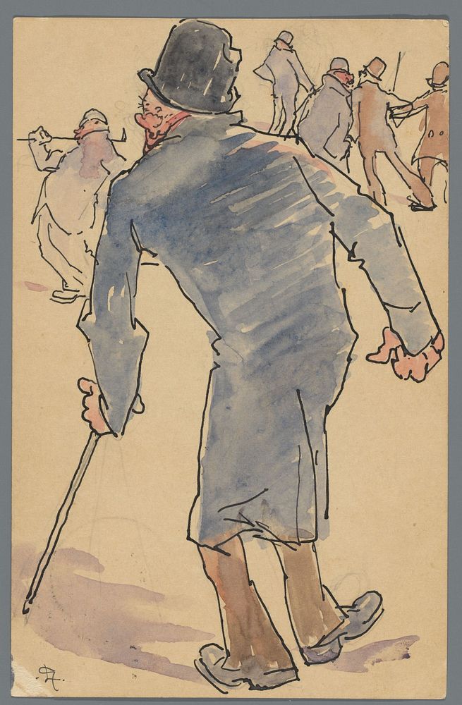 Briefkaart aan Jan Ponstijn (in or before 1910) by Leo Gestel and Leo Gestel