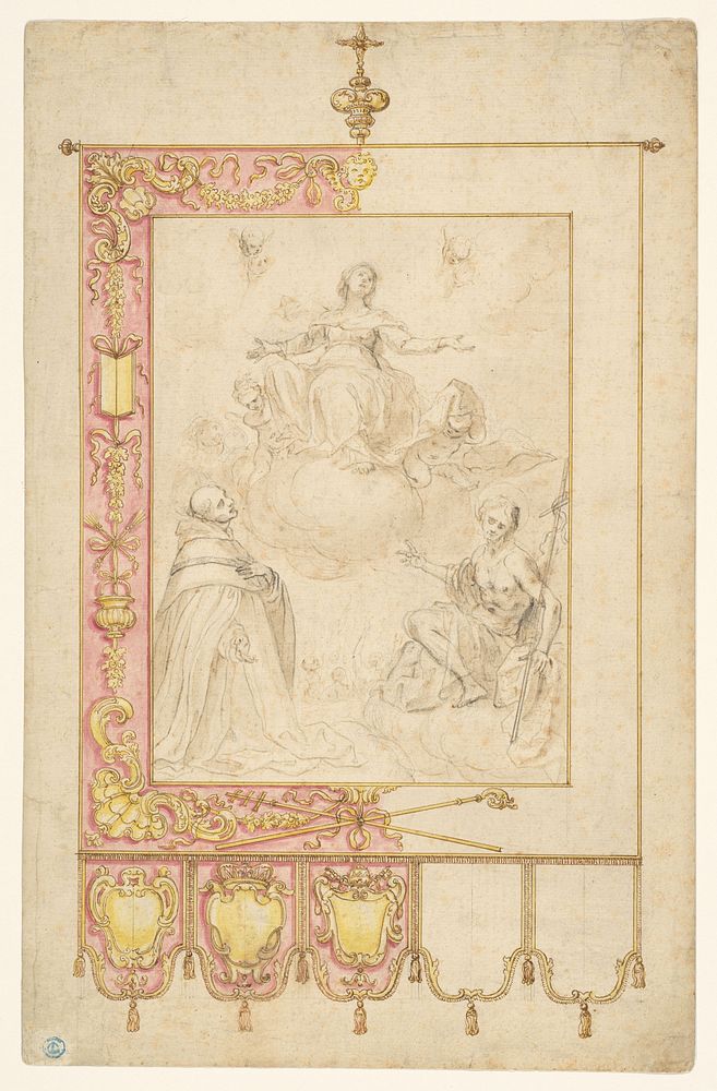 Ontwerp voor een banier (c. 1722 - c. 1725) by Giovanni Battista Foggini