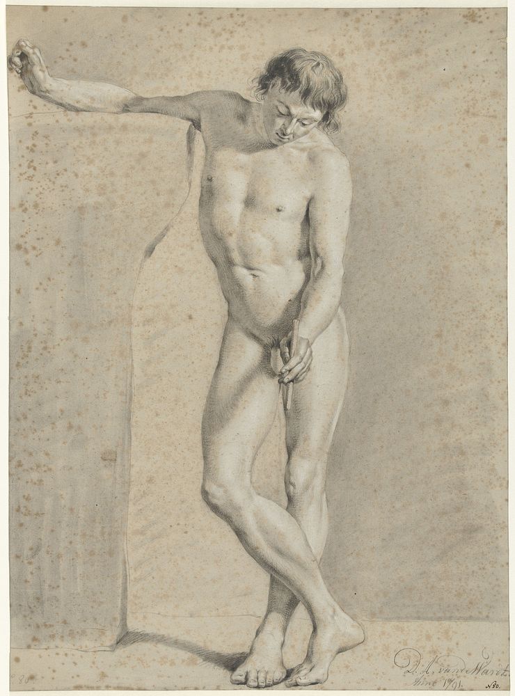 Staand mannelijk naakt (1791) by Derk Anthony van de Wart
