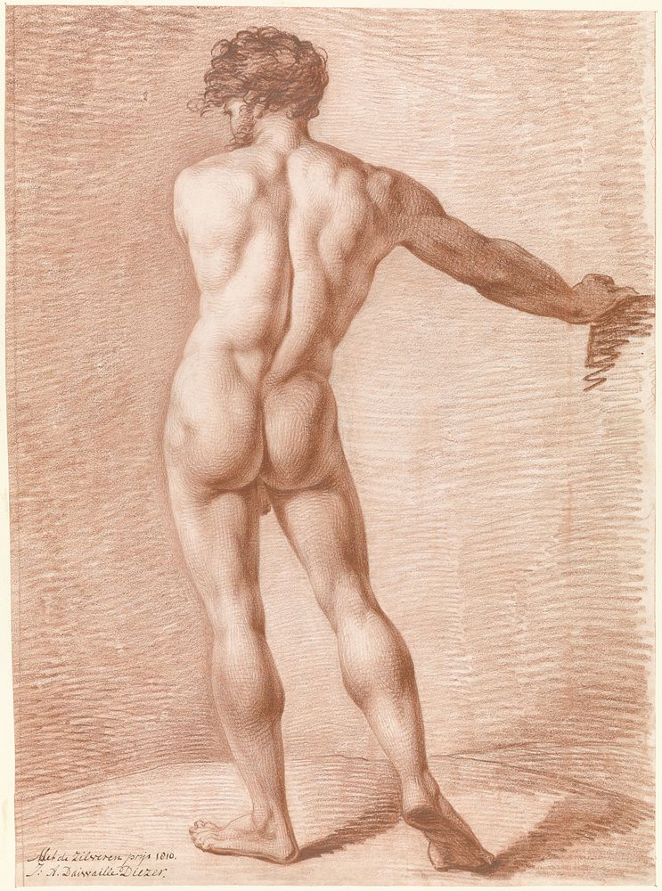 Figuurstudie van staand naakt (1810) by Jean Augustin Daiwaille