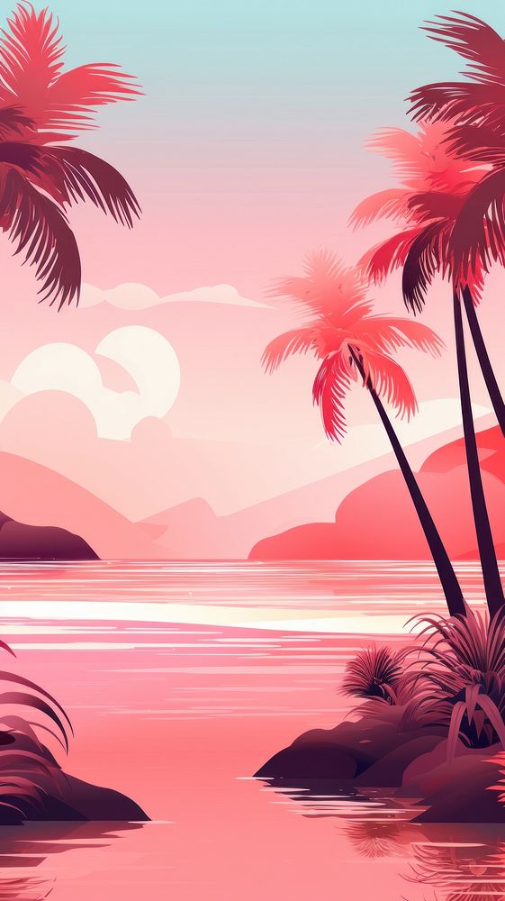  Palm trees outdoors nature beach. AI generated Image by rawpixel.