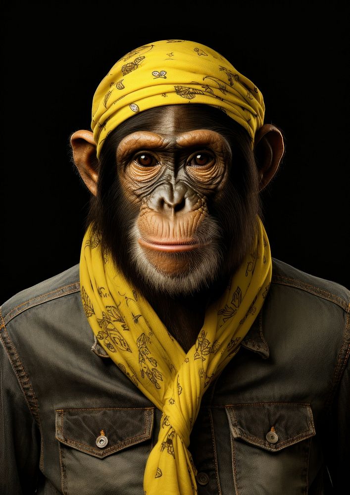 Monkey portrait animal photography.