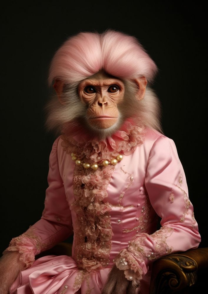 Monkey portrait animal photography.