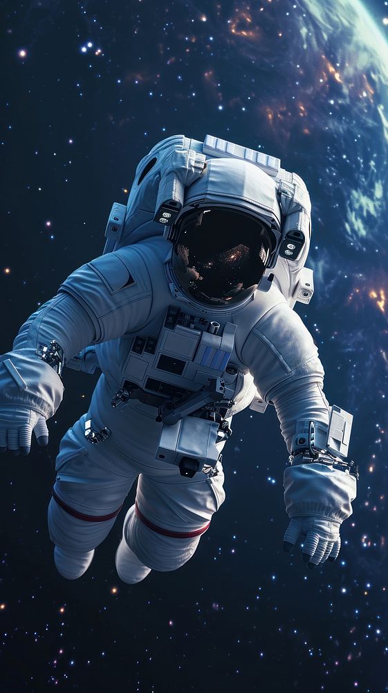  Space astronaut exploration futuristic. AI generated Image by rawpixel.