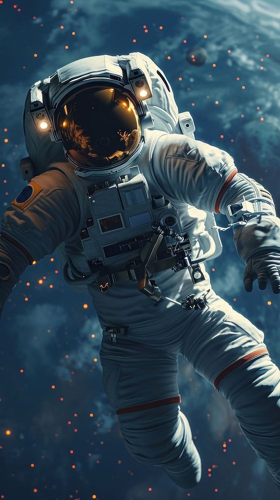  Space astronaut futuristic protection. AI generated Image by rawpixel.