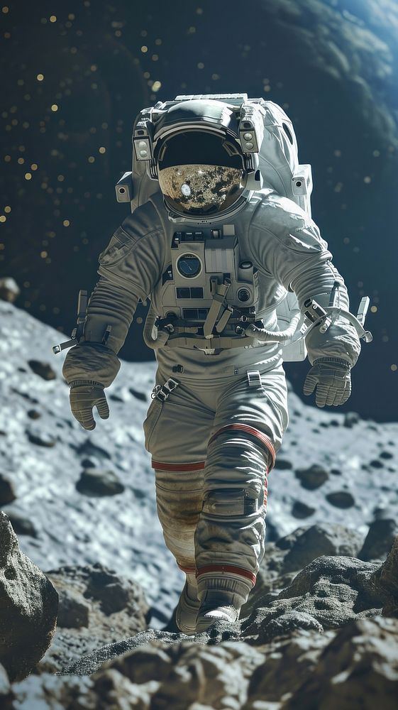  Space astronaut exploration protection. AI generated Image by rawpixel.