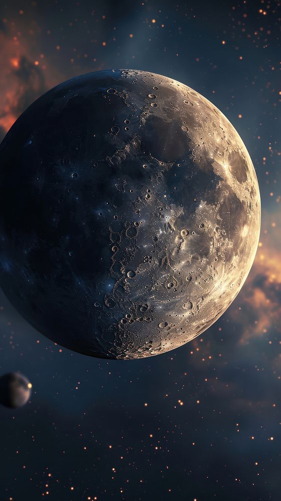  Moon space astronomy universe. AI generated Image by rawpixel.