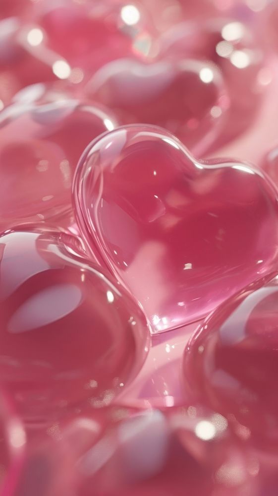  Heart backgrounds pink abstract. AI generated Image by rawpixel.