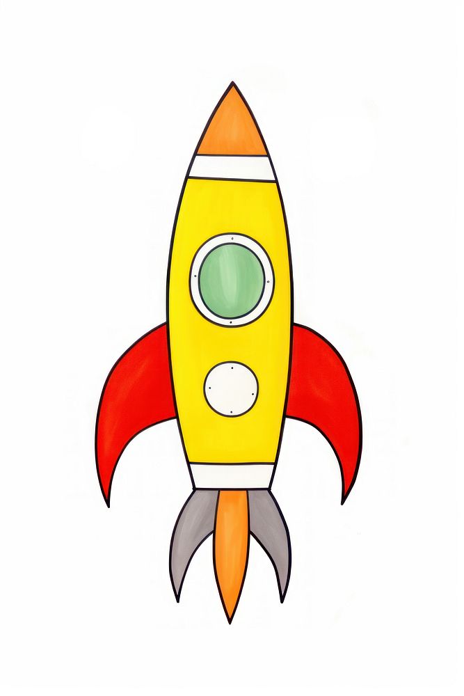 Rocket cartoon spacecraft weaponry.