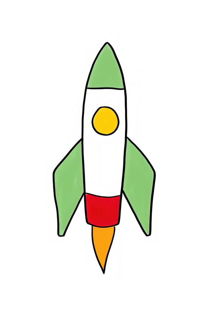 Rocket missile cartoon drawing.