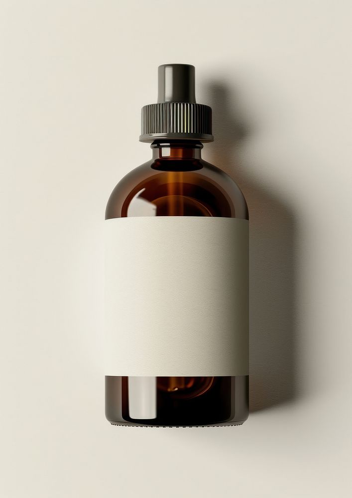 Bottle label white background aftershave.