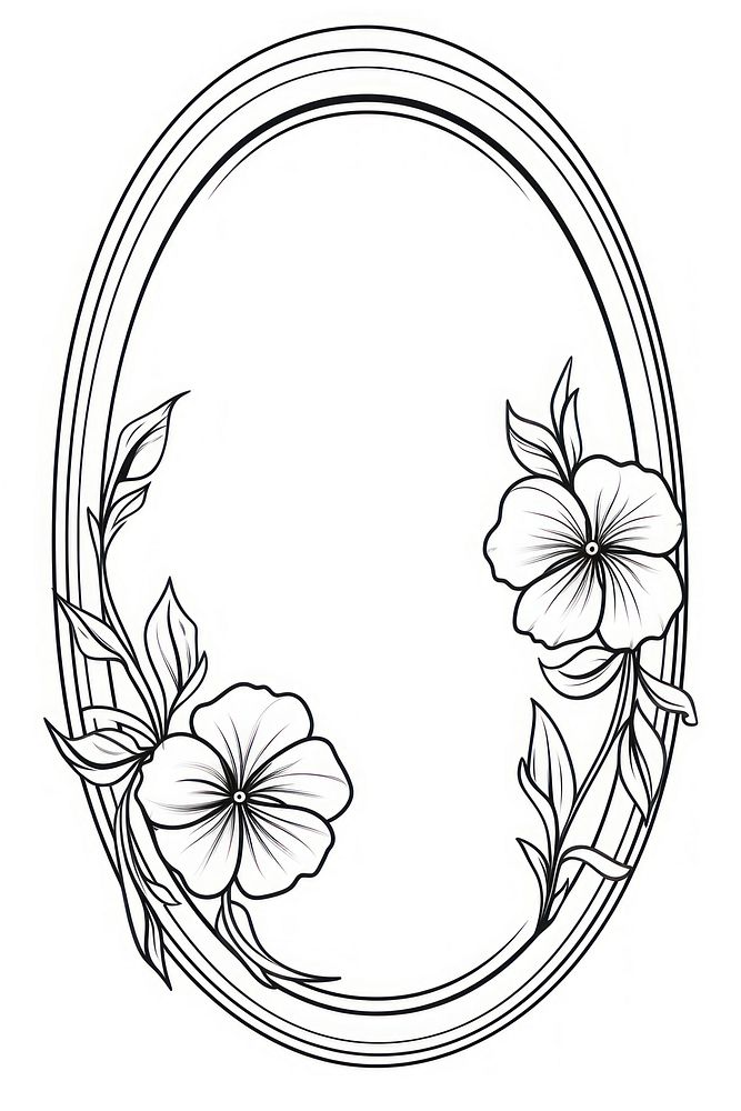 Pattern drawing sketch flower.