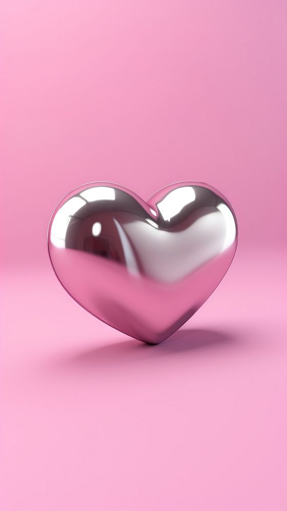  Heart shape shiny pink pink background. AI generated Image by rawpixel.