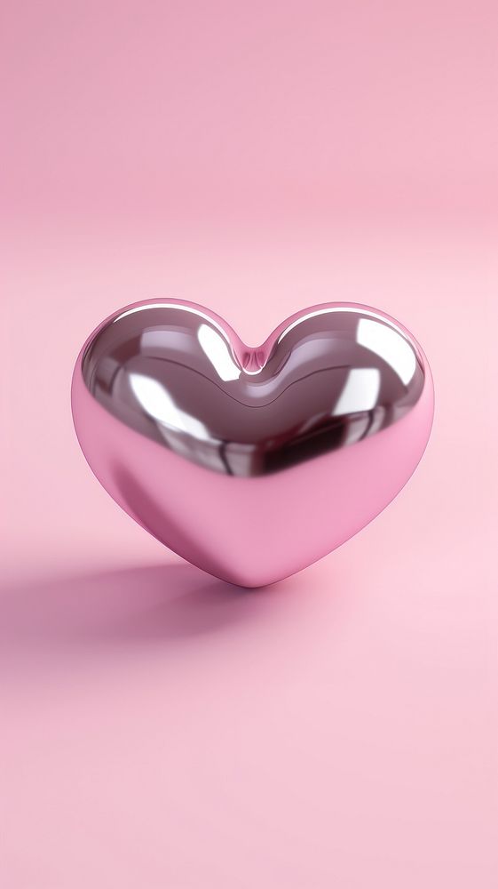  Heart shape shiny pink pink background. AI generated Image by rawpixel.