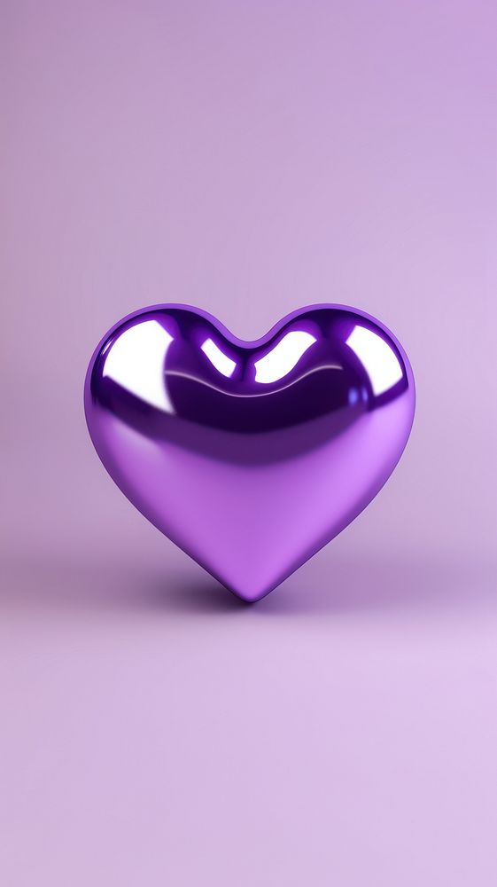 Heart shape purple shiny electronics. AI generated Image by rawpixel.