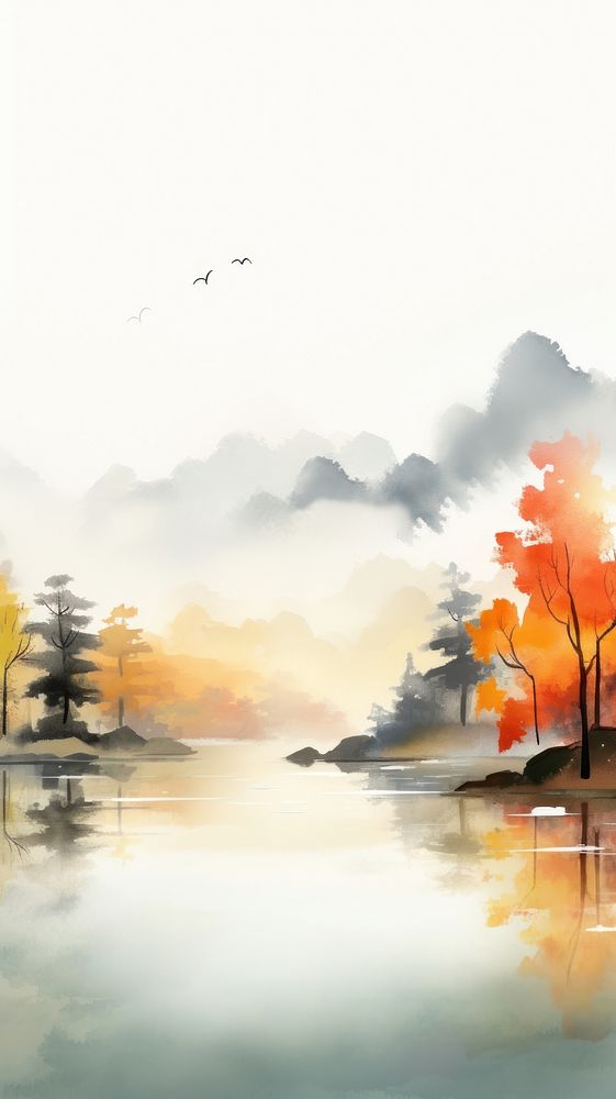 Painting landscape outdoors nature.