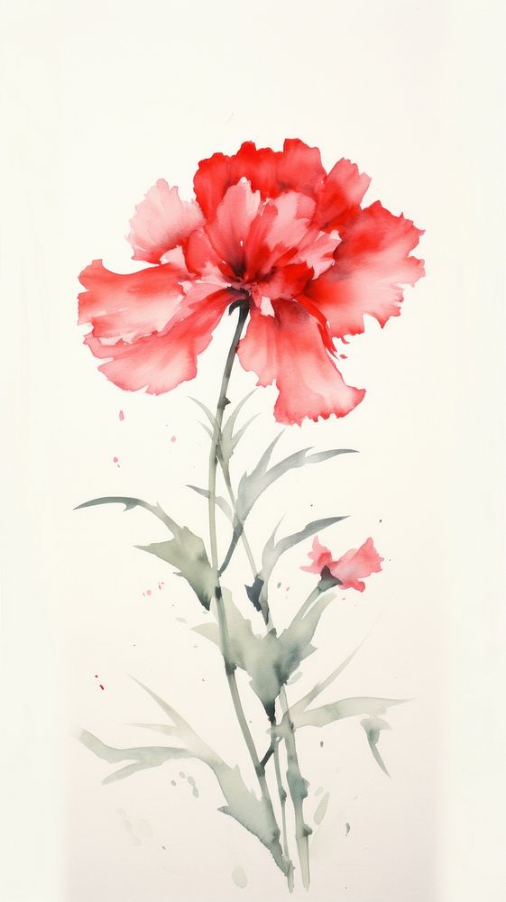 Carnation painting flower plant.