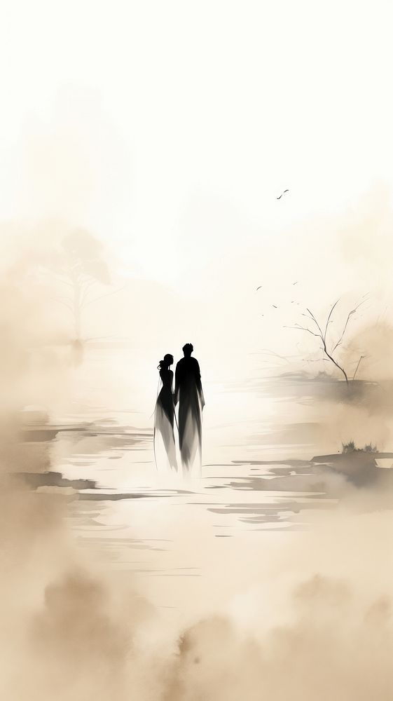 Outdoors nature togetherness silhouette.