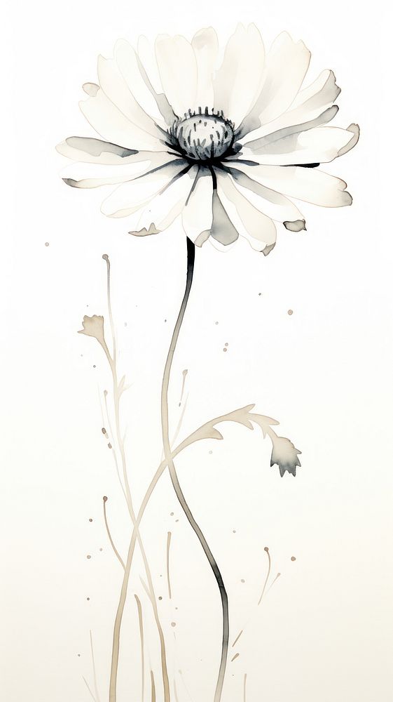 Daisy flower plant white.