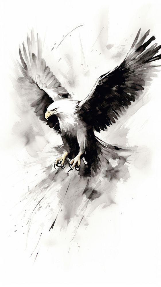 Animal flying white eagle.
