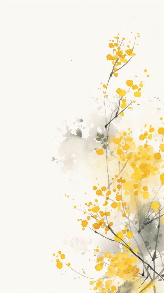 Painting flower backgrounds yellow.