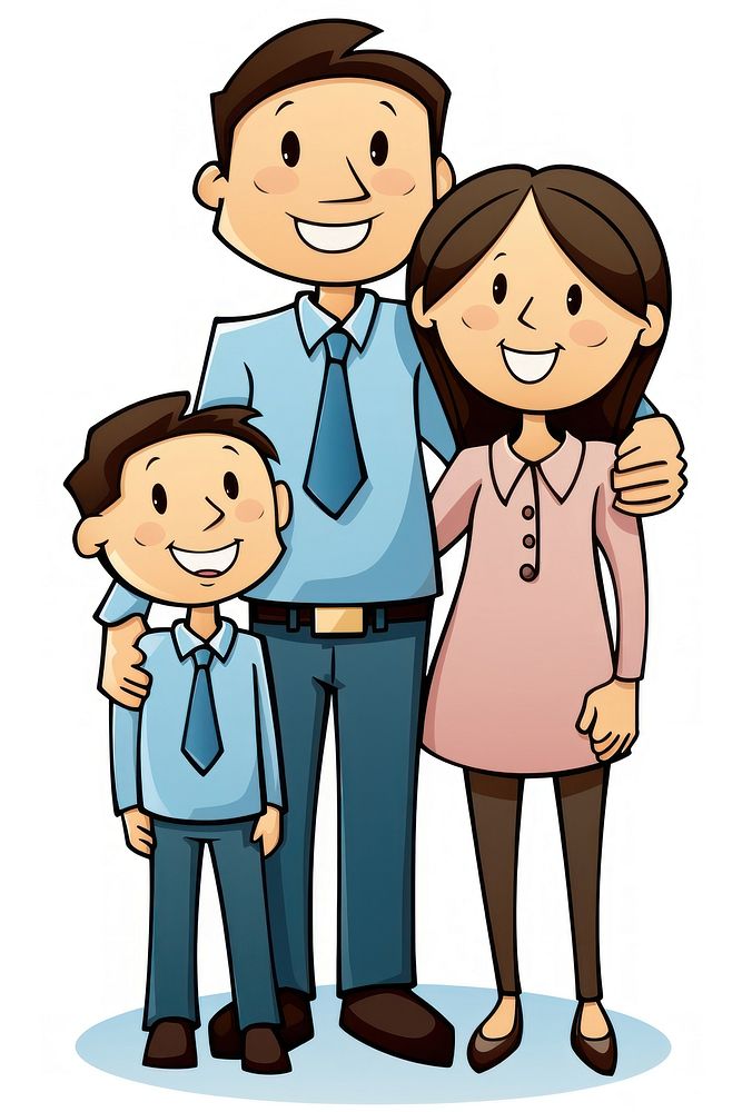 Family white background togetherness affectionate. AI generated Image by rawpixel.