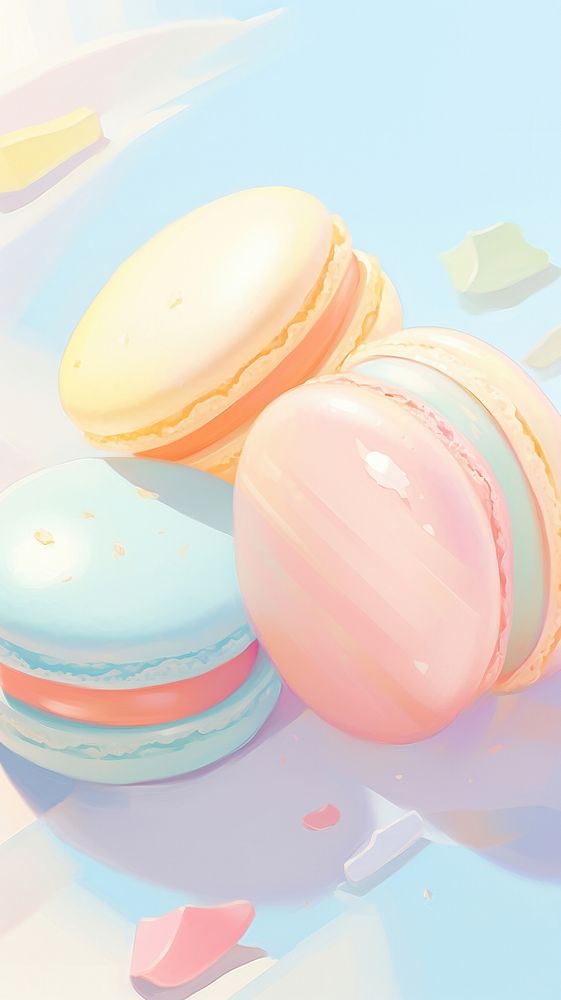  Macaron macarons food confectionery. AI generated Image by rawpixel.