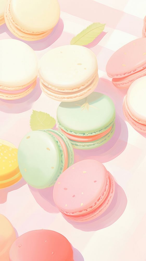  Macarons food confectionery freshness. AI generated Image by rawpixel.