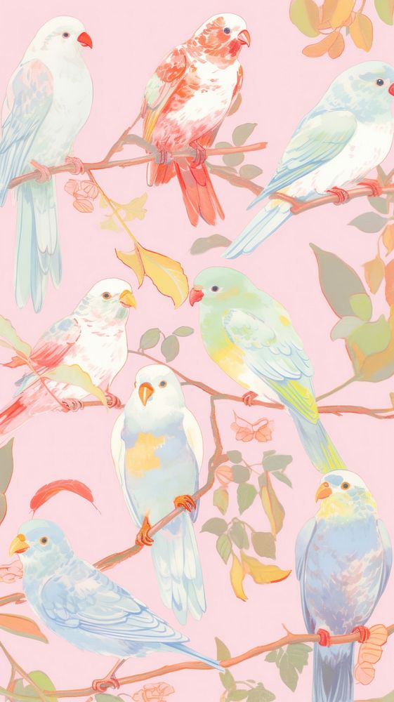  Birds backgrounds animal parrot. AI generated Image by rawpixel.