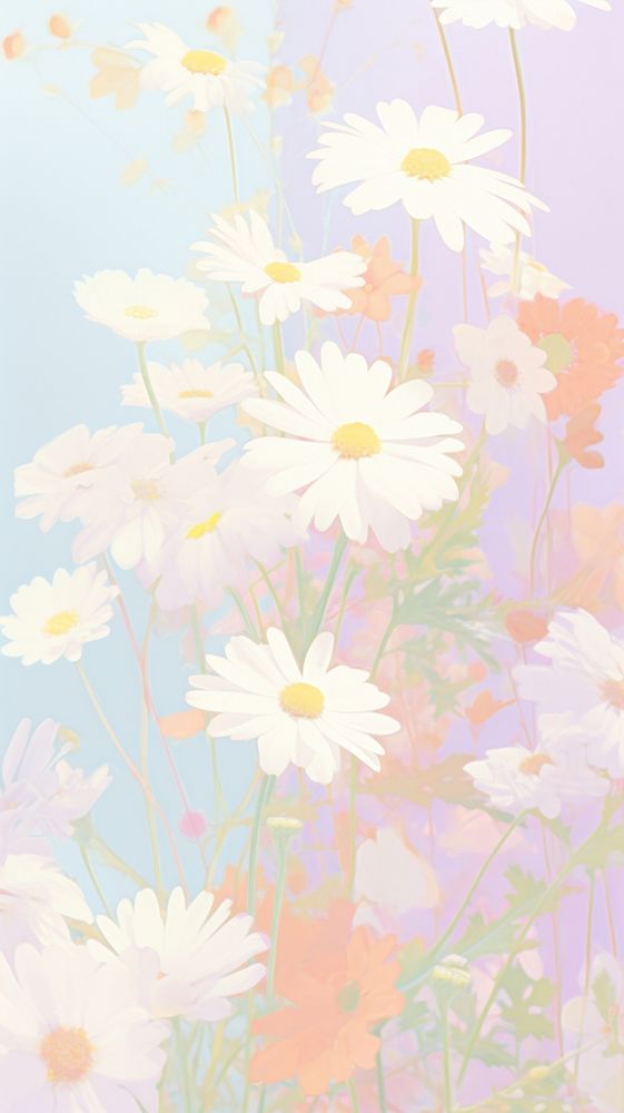  Daisies garden backgrounds blossom flower. AI generated Image by rawpixel.