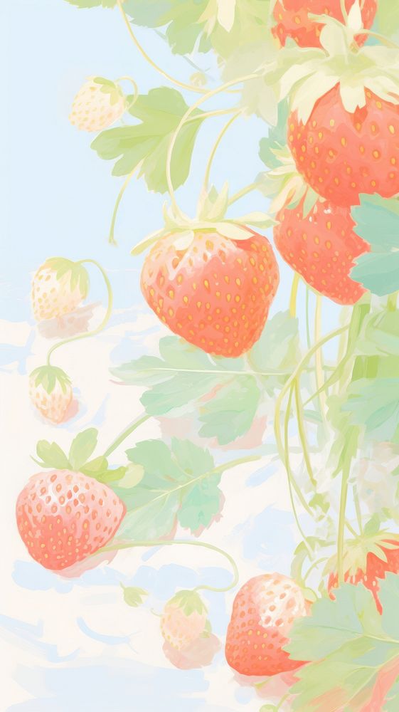  Strawberries backgrounds strawberry fruit. AI generated Image by rawpixel.