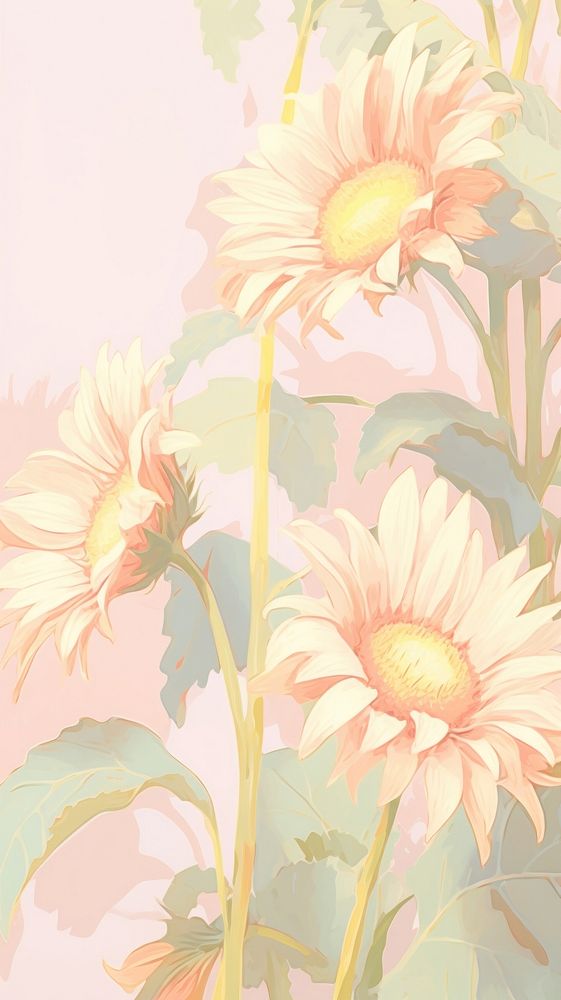  Sunflowers backgrounds pattern plant. AI generated Image by rawpixel.