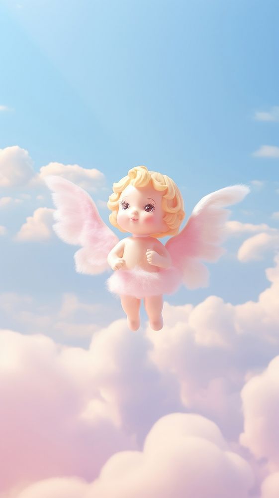  A Cherub outdoors nature angel. AI generated Image by rawpixel.