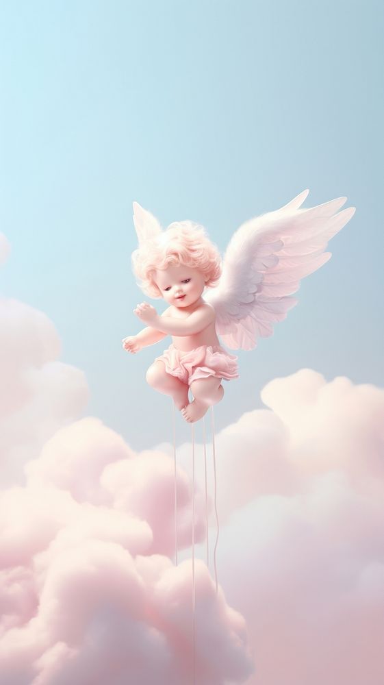  A Cherub angel representation creativity. AI generated Image by rawpixel.