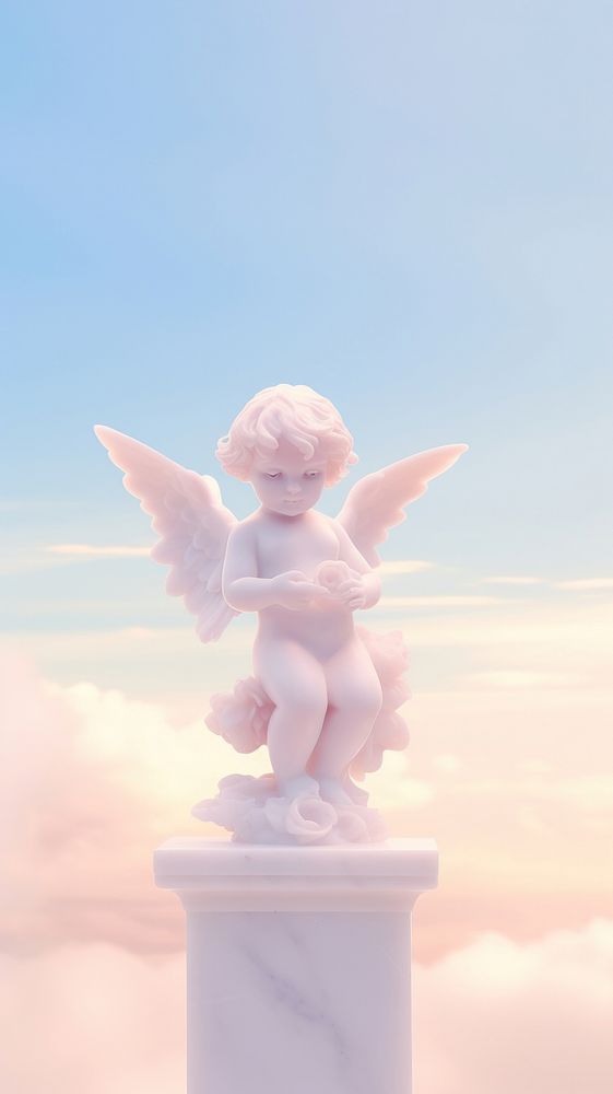  A Cherub angel cute representation. AI generated Image by rawpixel.