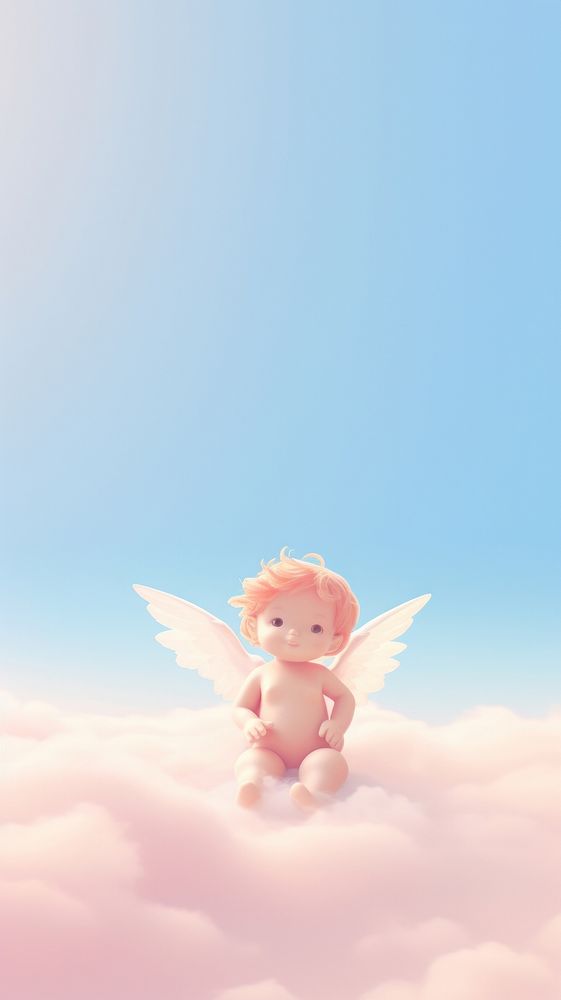  A Cherub angel cute toy. AI generated Image by rawpixel.