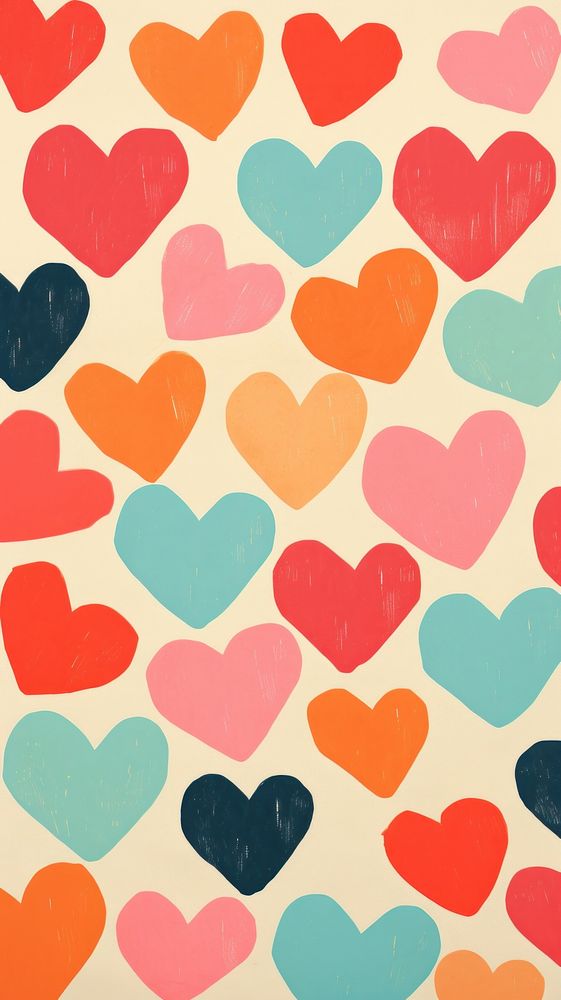  Hearts backgrounds shape creativity. AI generated Image by rawpixel.