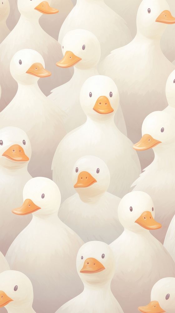  White ducks with orange mouth animal nature bird. AI generated Image by rawpixel.